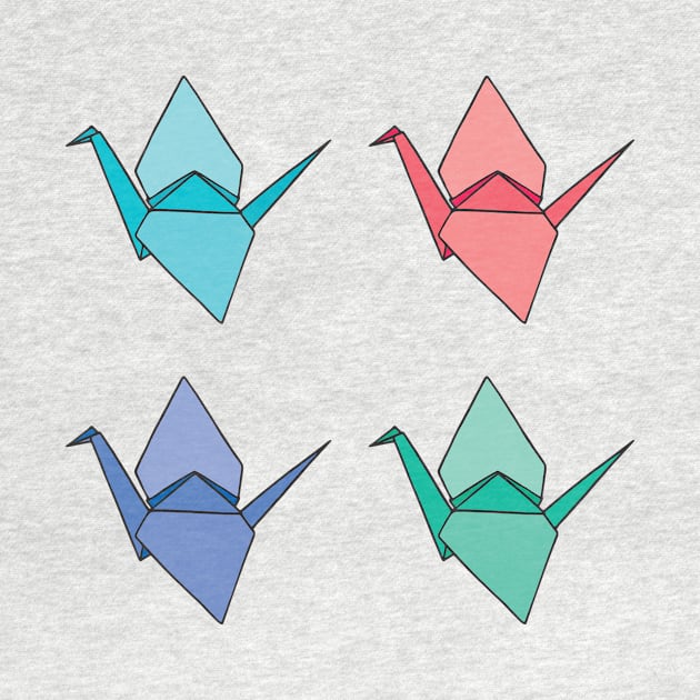 Origami Crane Pattern Set by murialbezanson